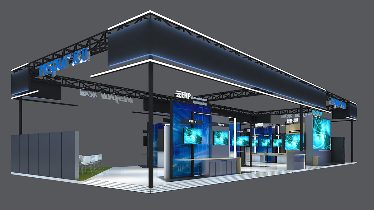 展臺(tái)搭建：中國浪潮