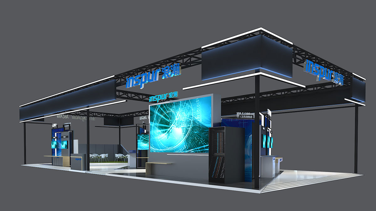 展臺(tái)搭建：中國浪潮